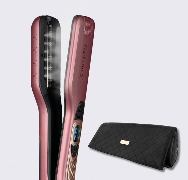 Lisseur vapeur Demeliss TITANIUM + Trousse Édition exclusive Cherry Chérie