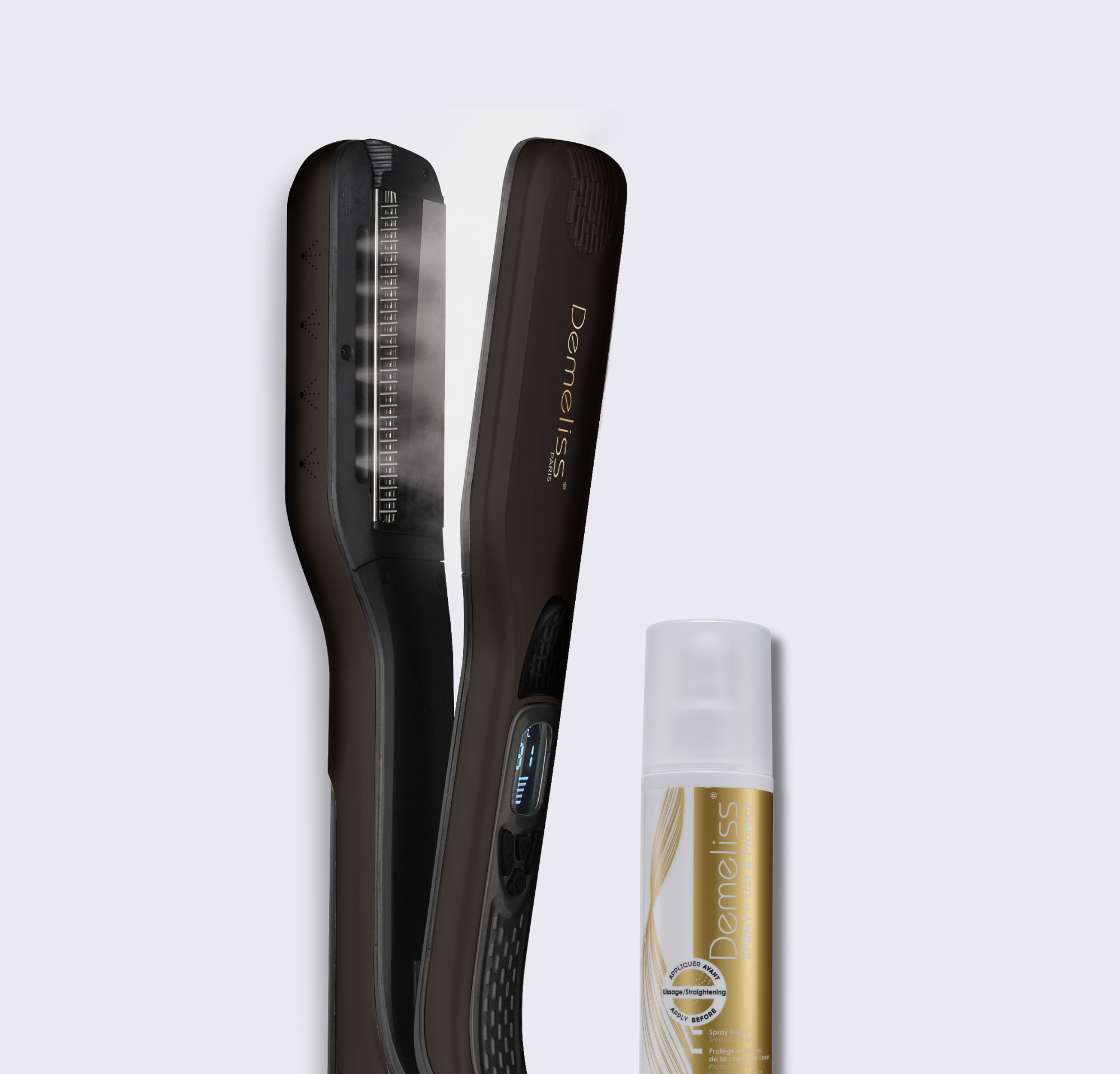 Lisseur vapeur ultra puissant avec soin protecteur de chaleur inclus